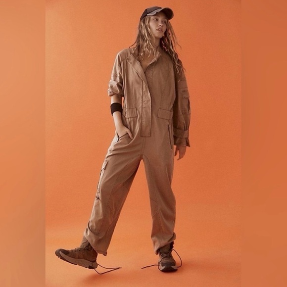 Free People Fly High Jumpsuit Onesie... (Color Walnut π€ / Size Large) *NWT! - Picture 2 of 16